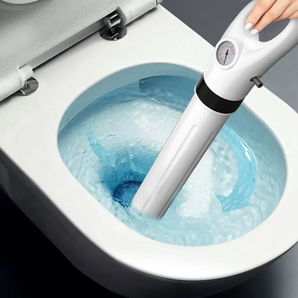 Toilet Clogged Unclogging Device Pipe Plunger High Pressure Drain Plunger Dredge Clog Bath Toilets Bathroom Shower Sink Bathtub