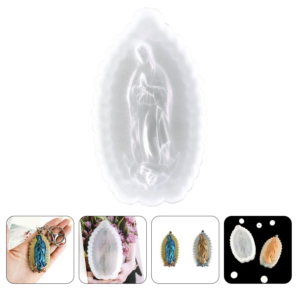 DIY Virgin Mary Silicone Mold Crafts Making Angel Decor Molds Keychain Flexible