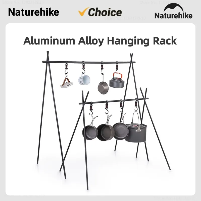 

Naturehike Outdoor Folding Camping Shelf Aluminum Alloy Clothes Storage Hanger Cookware Equipment Hanging Rack Triangle Rack