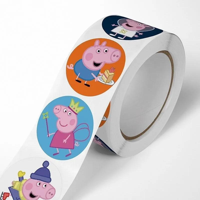 500 pçs peppa pig manual adesivos brinquedos bônus bonito george bagagem portátil guitarra decorativo graffiti adesivos presentes selo adesivo