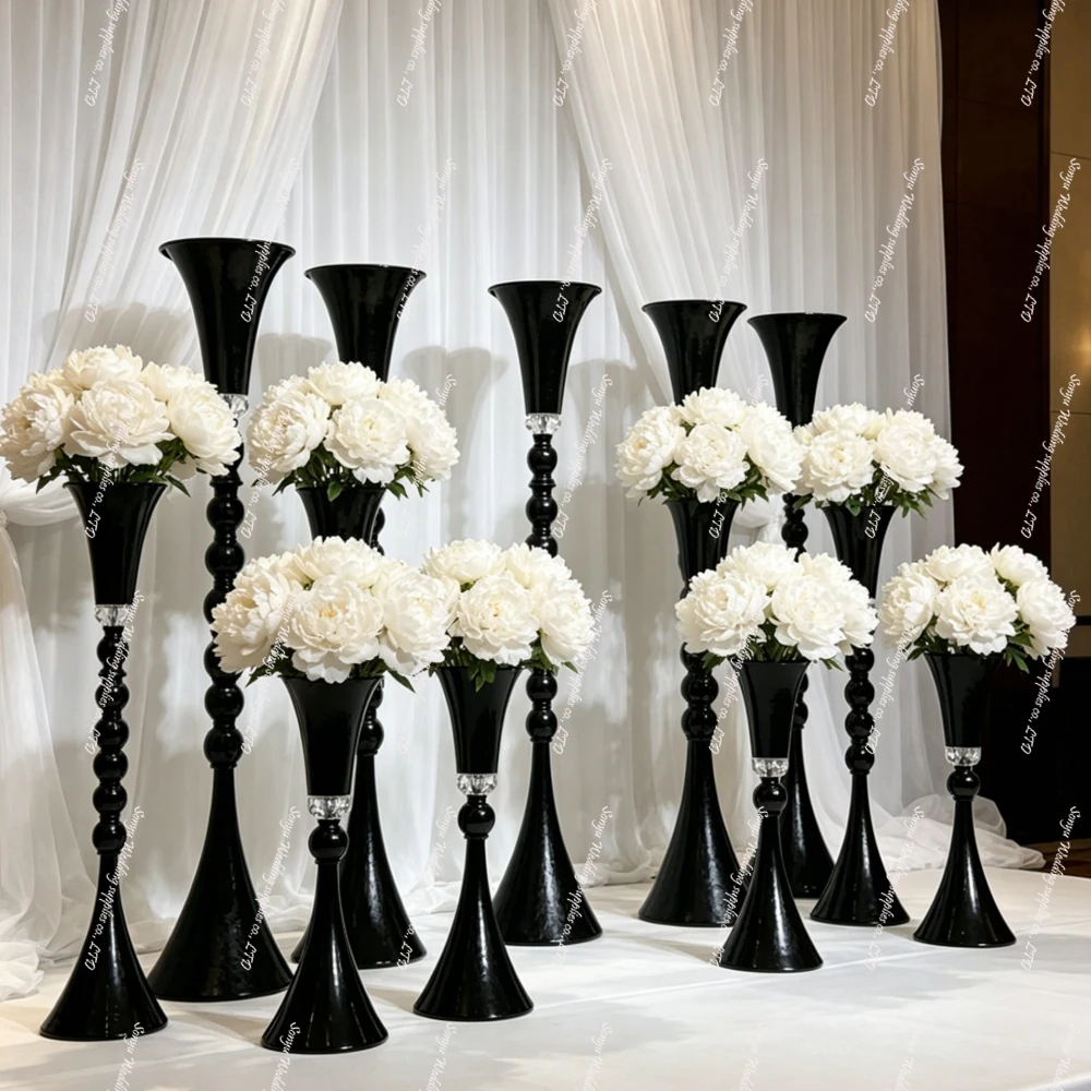 6/10pcs 50-100cm )Flower Stand Event Road Guide Table  Column Candle Holder Vase Wedding Party Decoration  Centerpiece