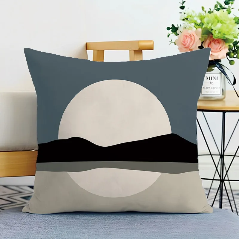 Pillow cover luxury Pillow cases 45x45 Ins Style Simple Printed Decorative Pillowcase Bedroom Living Room Square Cushion