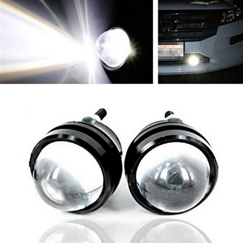 1pair Fog Light White 12V-24V High Power Bull Eye LED Projector Car Daytime Fog Light Alloy 15w -Eagle Eye Light Waterproof