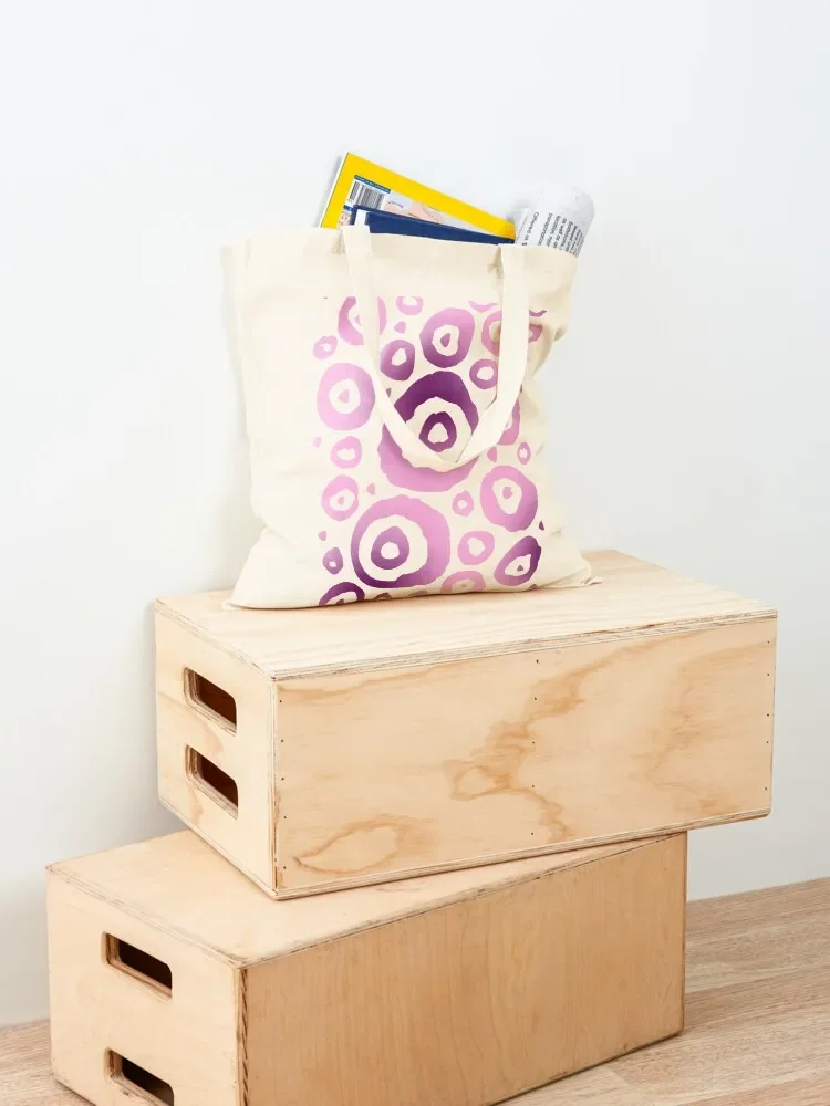 Purple Circle Pattern Tote Bag Cloth bags bags woman 2025 supermarket folding bag hand bag