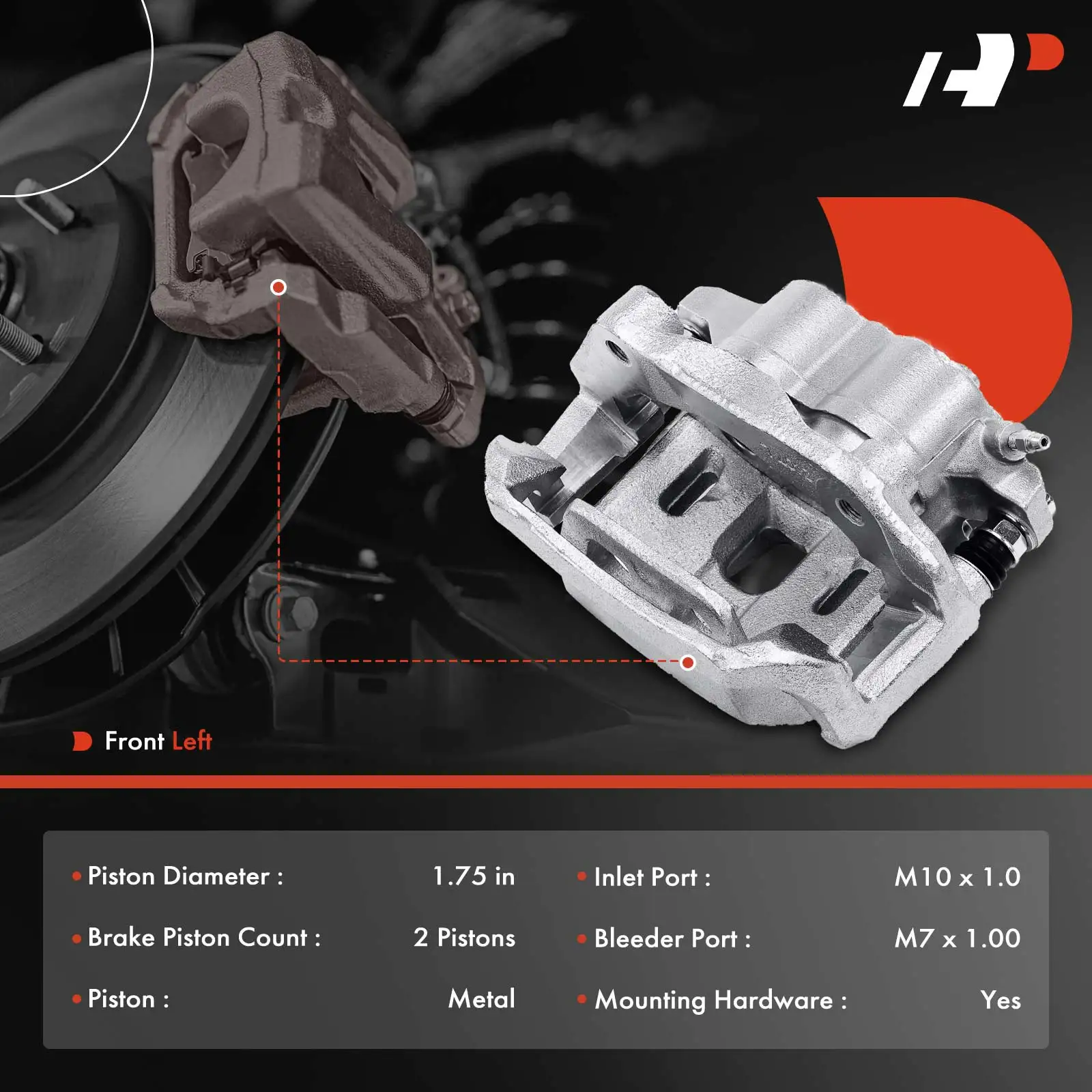A-Premium Front Left Disc Brake Caliper with Bracket for Toyota Supra 1993-1998 Lexus SC300 1999-2000 SC400 1992-2000
