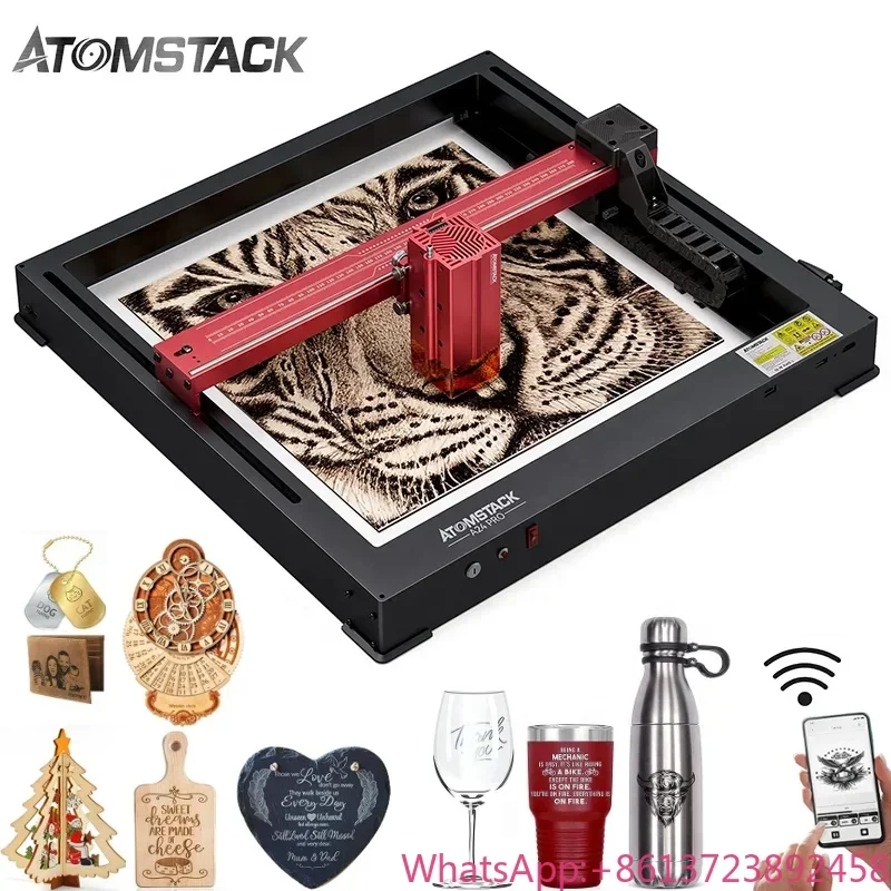 

AtomStack A24 X24 Pro 120W 2nd Generation CNC Machine Wood Acrylic Cutting Glass Metal Jewelry la.ser Engraving Machines