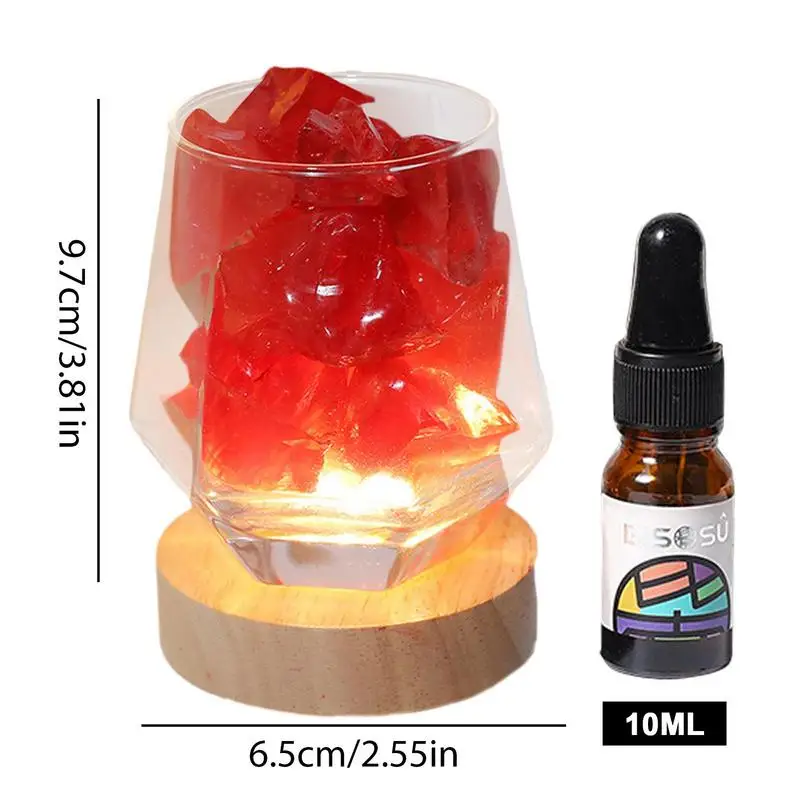 Difusor de aceite de vidrio, difusor de piedra Natural con aceite de 10ml, accesorios interiores automotrices estéticos para cumpleaños, Día de San Valentín