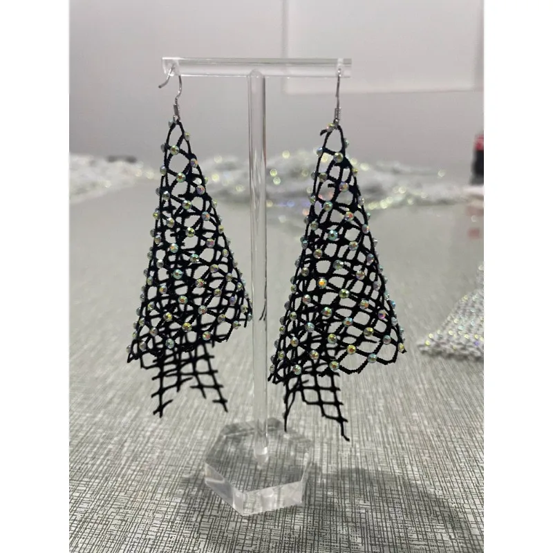 Customized Belly Dance Earrings Handmade Color Diamond Female Dance Performance Accessories Earrings