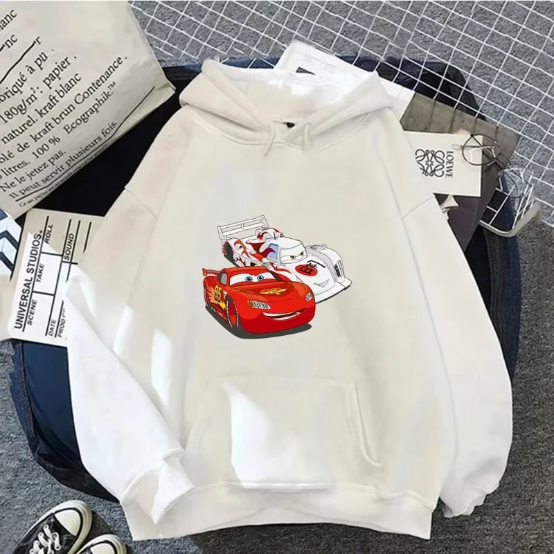 

Толстовки с капюшоном Cars Lightning McQueen для мужчин и женщин, семейный свитер с капюшоном для родителей и детей, осень-зима, большой хлопок для мальчиков и девочек с длинными рукавами