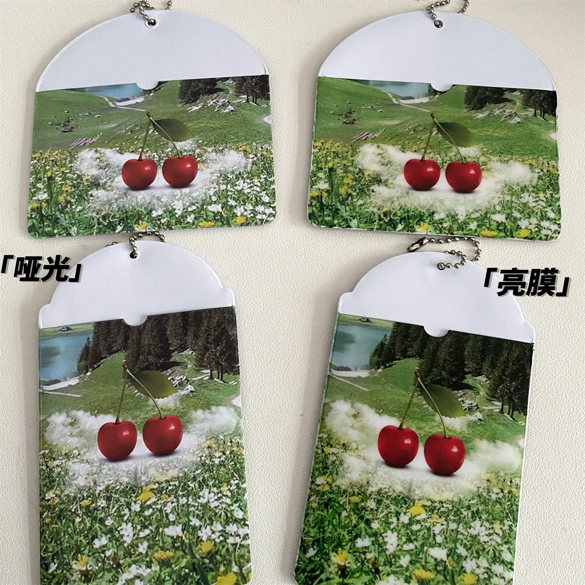 Ins Scenery Series 3inch Card Holder Kpop Photocard Holder Photo Card Holder Bag Pendant School Stationery