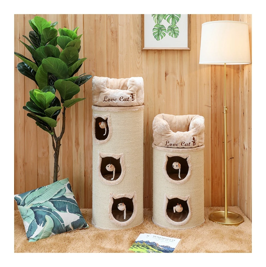 Postbox shape cute cat climbing frame tall cat house cat nest for sisal scratching