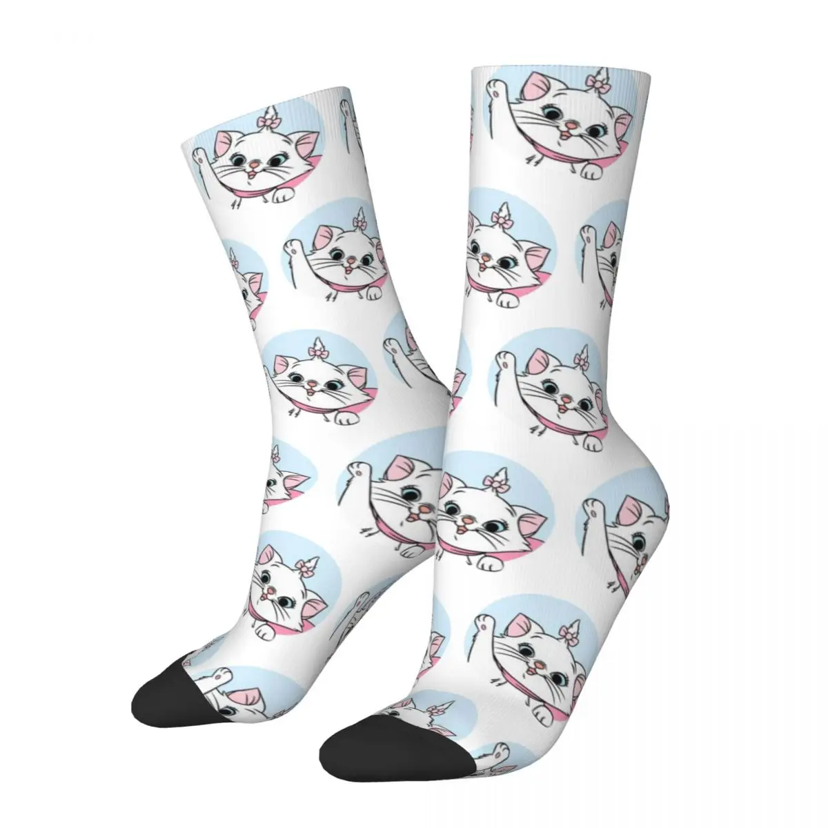 

Autumn Winter Fashion Men's Women's Hello Marie Cat Socks Breathable Soccer Socks