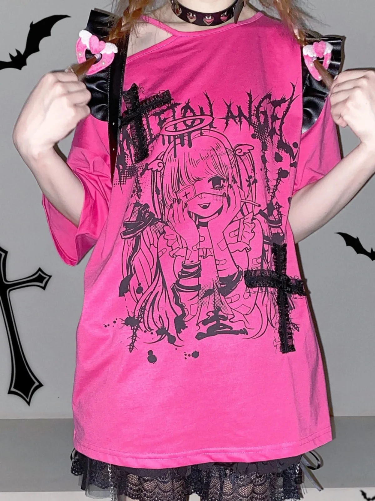 Été Sle fiti imprimé ort Sve T-irt femme douce et épicée Y2K Punk Streetwear haut Abywind Punk culturel
