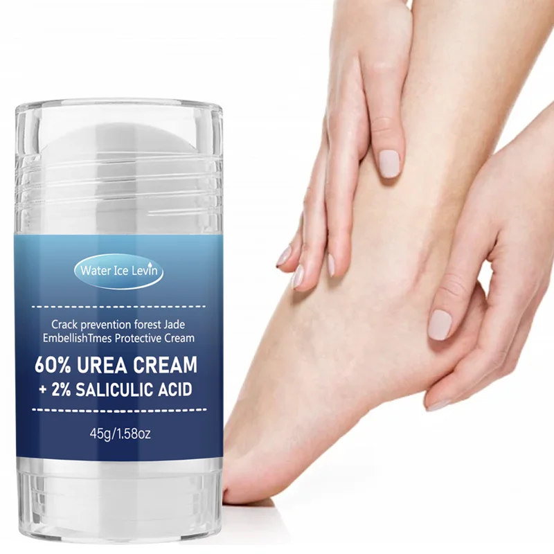 Crema de Urea 60% con Aceite de Árbol de Té y Menta - Crema Protectora para Pies y Manos, para Talones Agrietados y Piel Seca, Hidratante