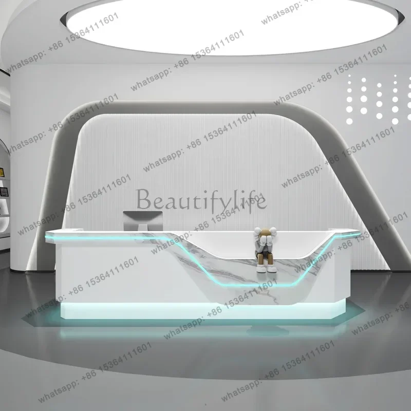 Factory Direct Sales Italian Style Clothing Store Reception Desks Beauty Salon Luxury Hotel Reception Desks Simplicity Office Fu