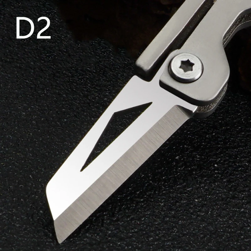 Imagem -02 - Edc Titanium Alloy Mini Knife Equipamento de Camping Unboxing Holiday Gift Chaveiro Pendurado Outdoor Multi Tools