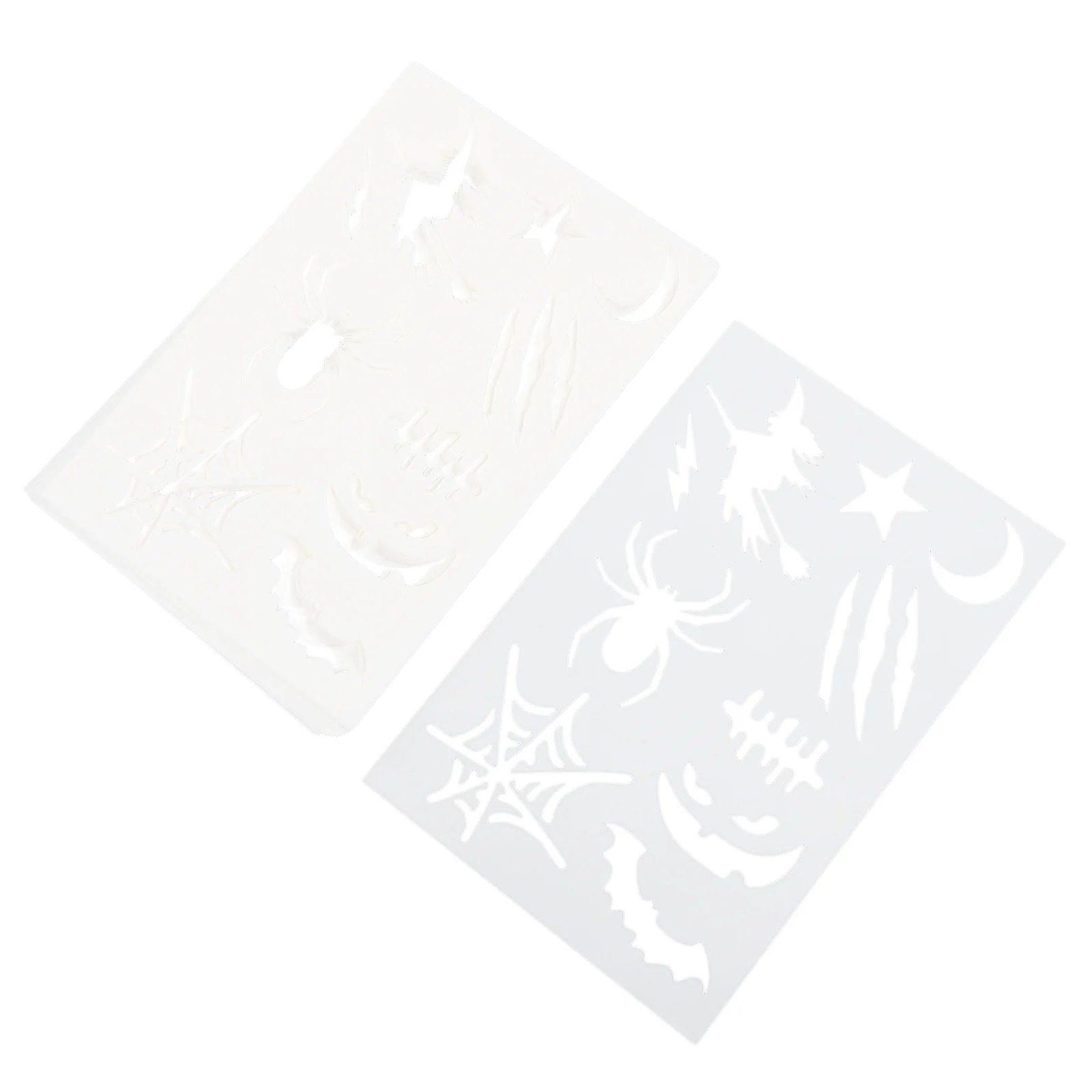 20Pcs 할로윈 스텐실 템플릿 재사용 가능한 부드러운 PP 소재 중공 그림 그리기 템플릿 어린이 DIY 드로잉 공예 반짝이