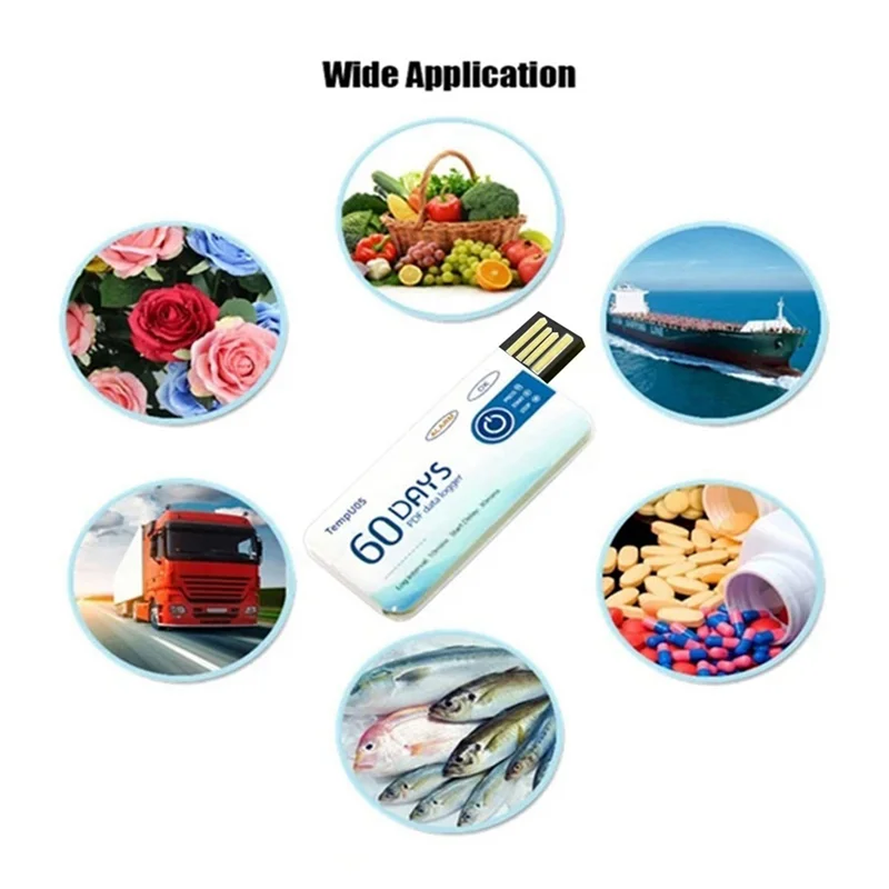 

ABGE-4X Tempu05 Temperature Data Logger 60 Days Disposable Temperature Analyzer PDF USB