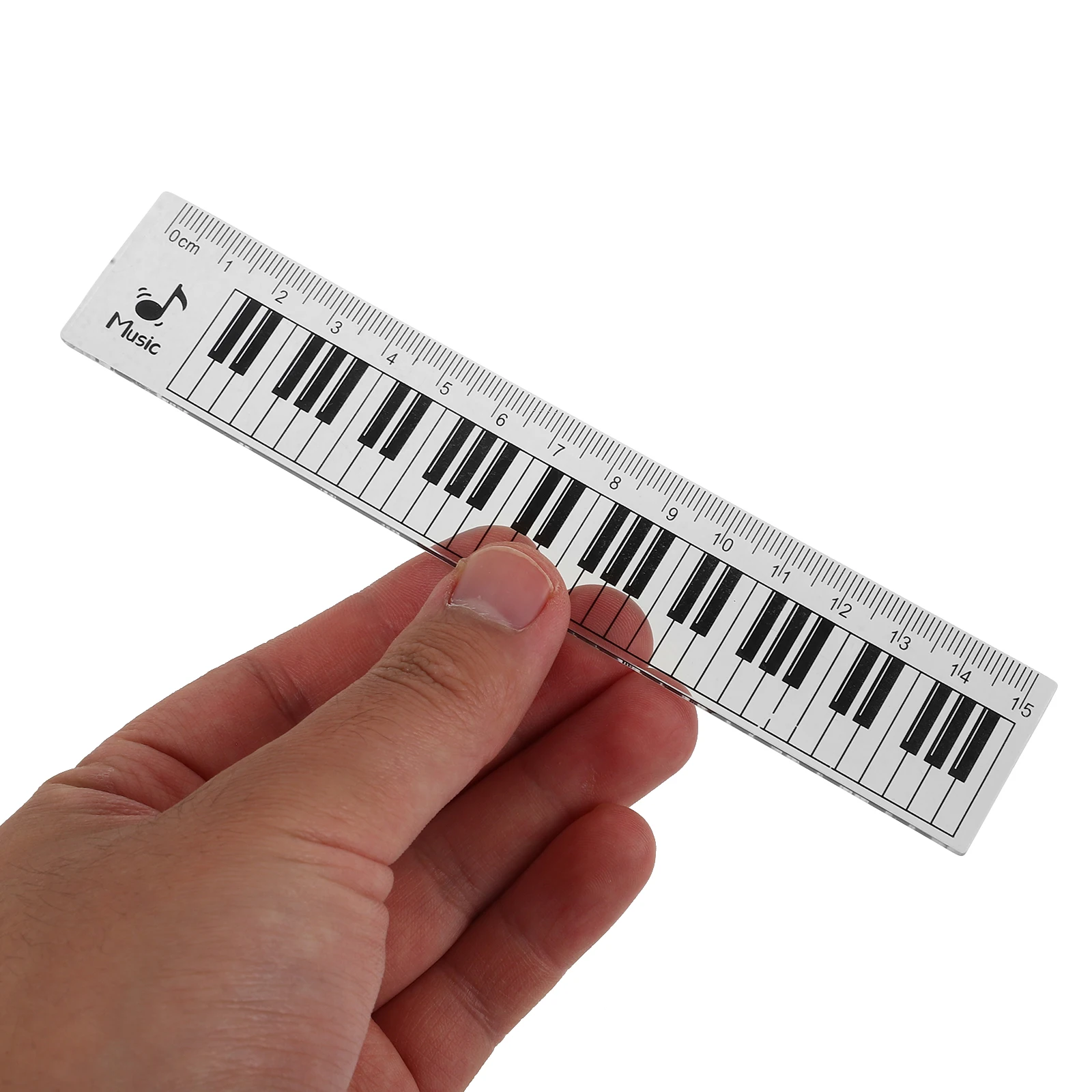 

Transparent Musical Ruler Piano Design for Students Multi functional Measuring Tool Portable Drafting Stationery Geometry Set
