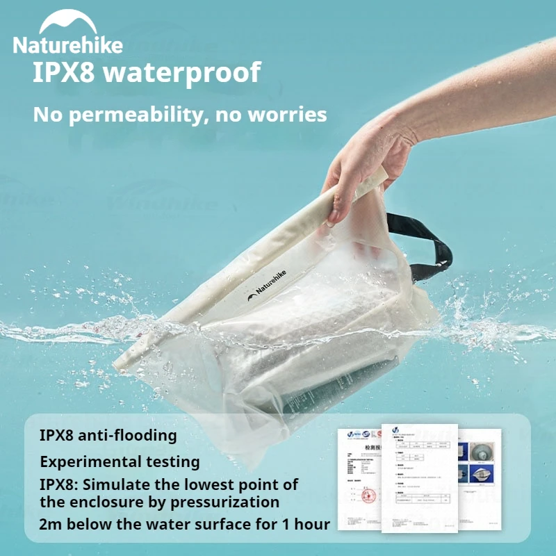 

Naturehike Водонепроницаемая сумка для плавания Большая вместительная дорожная сумка для стирки Сверхлегкая сумка для хранения косметики на открытом воздухе для кемпинга и пляжа Портативная