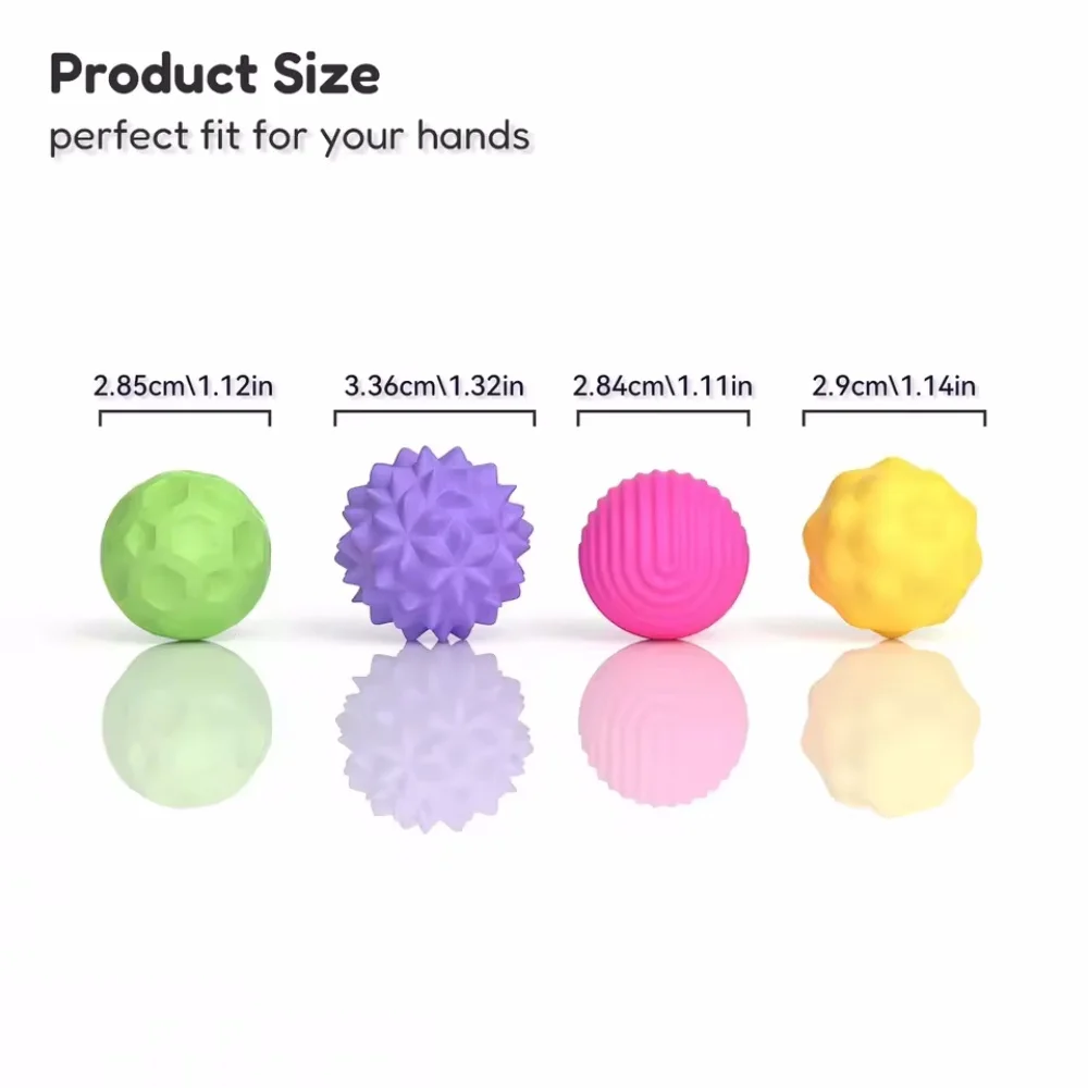 4 Stuks Siliconen Magnetische Zintuiglijke Ballen Speelgoed Zorgen Ballen Autisme Kalmerende Fidgeting Speelgoed Kid Volwassenen Angst Relief Stress Zintuiglijke Speelgoed