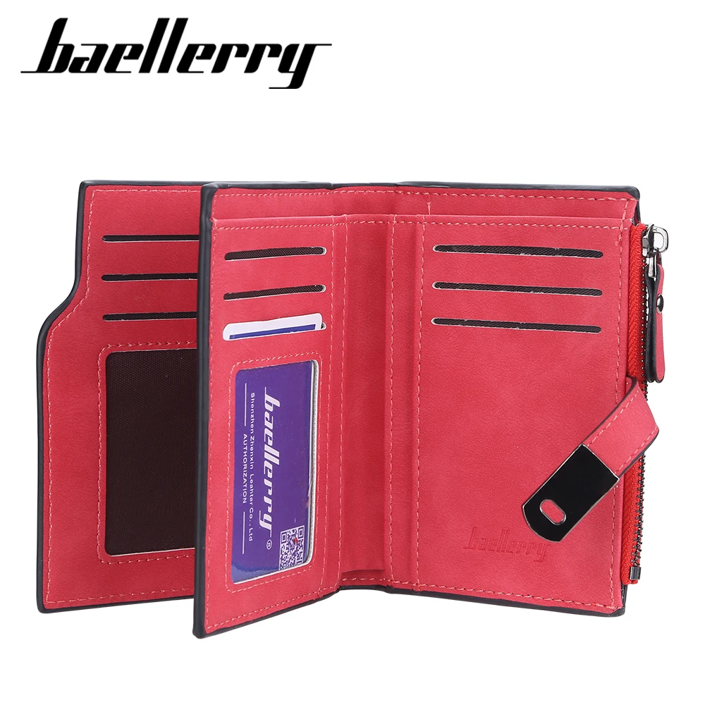 New Women Wallets Short Card Holder Magnetic Buckle Female Purse Coin Pocket High Quality Zipper Wallet For Women image 4