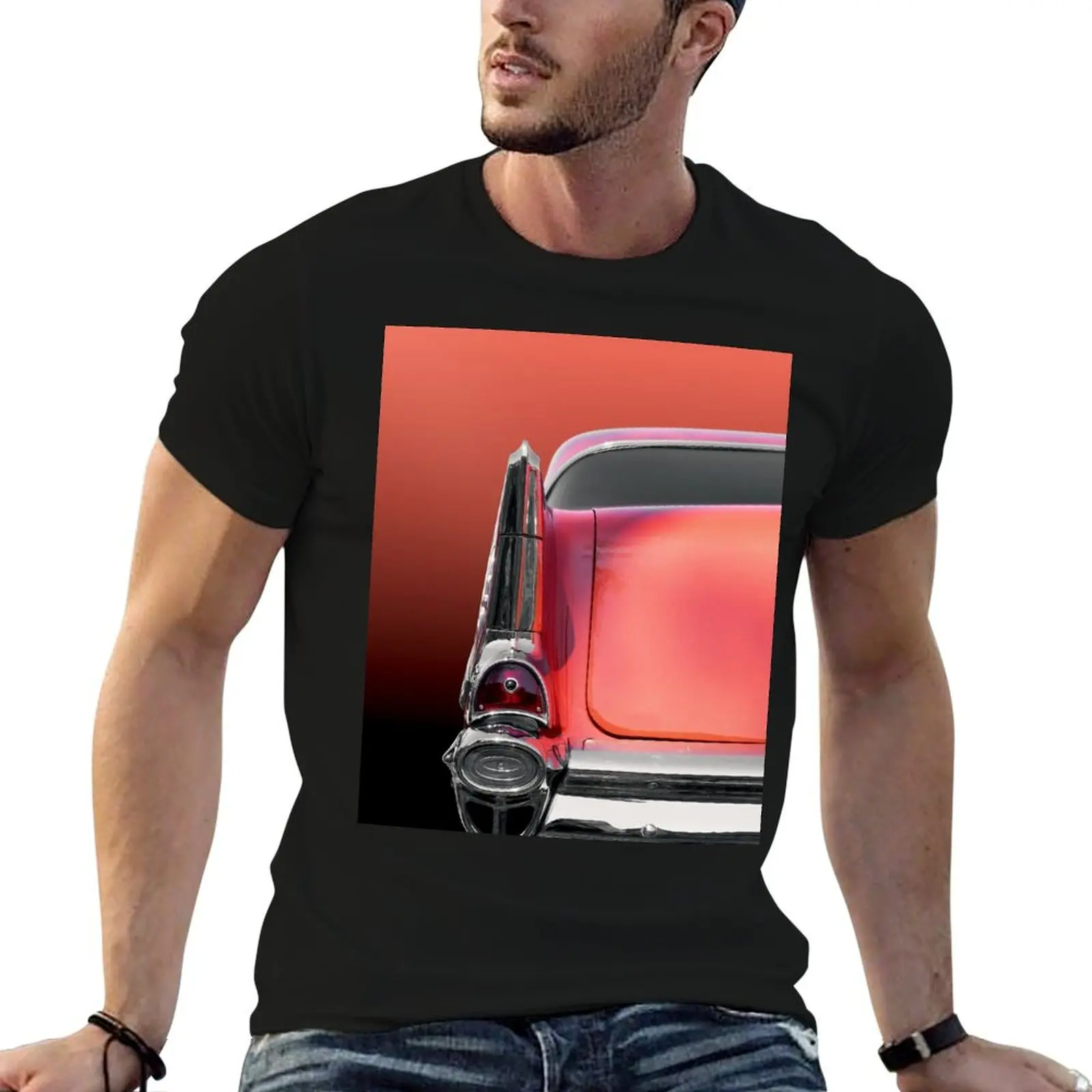 Camiseta de coche clásico americano bel air 1957, camisetas para hombre, camiseta divertida con gráfico para hombre, camiseta gráfica, camiseta con estampado personalizado