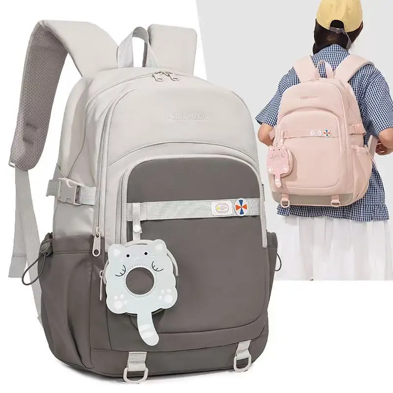 2026 New Girl School Bag Leisure Mochila Escolar Middle Student Shoulder Travel Backpack Large Capacity Light Water Proof