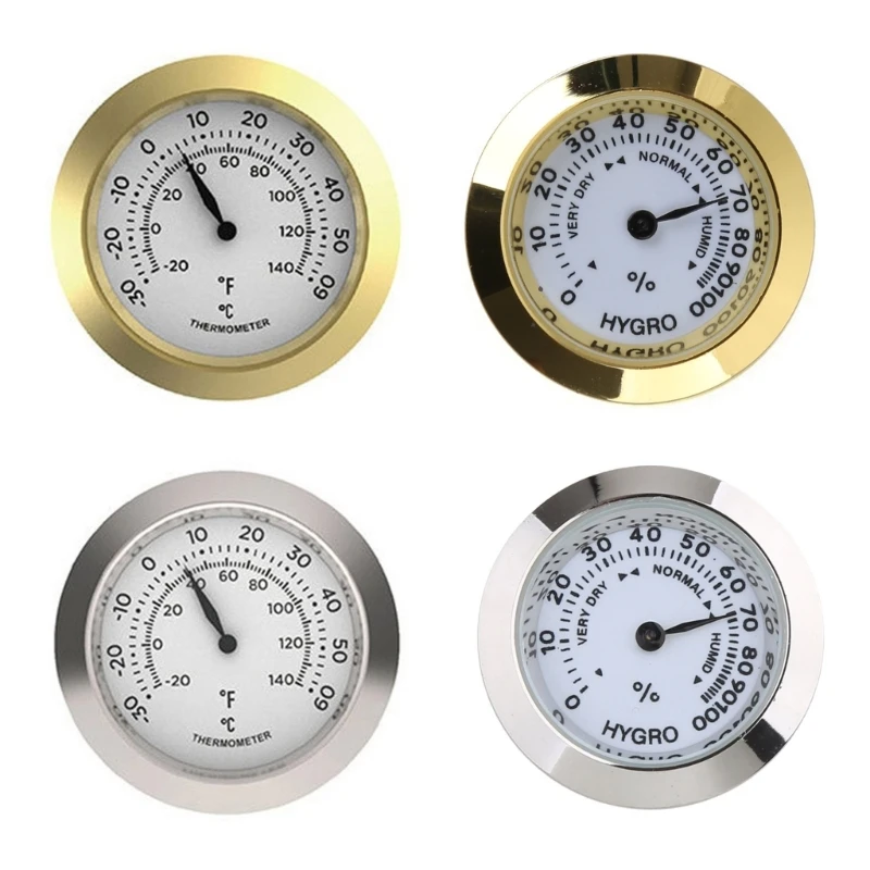 Mini Indoor Thermometer Hygrometer Temperature Humidity Monitor Gauge for Home, Room, Outdoor, Mechanical Diameter Dropshipping