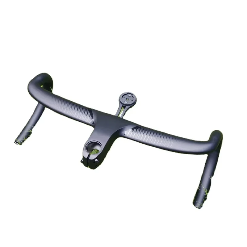 380-420mm Road Bicycle Bent Handlebar Aluminum Alloy Windbreaker Fully Internal Routing Integrated Handlebar