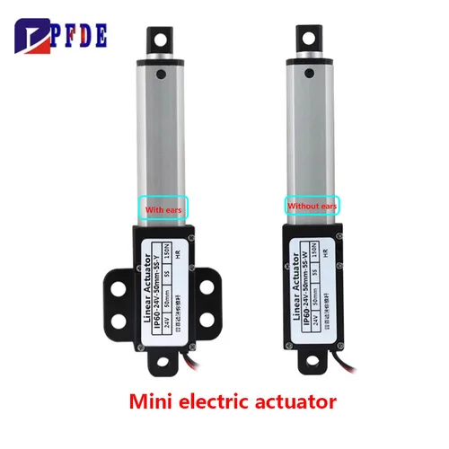 Mini cilindro eléctrico varilla de empuje Micro actuador de empuje lineal DC12V/24V 20-150N Motor alternativo automatización remota