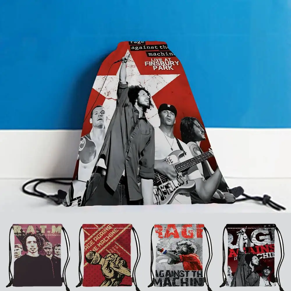 الكلاسيكية الفرقة R-الغضب A-Against T-The M-Machine مقاوم للماء طوي جيب الصالة الرياضية الرباط حقيبة الشاطئ السباحة الرجال النساء حقائب رياضية