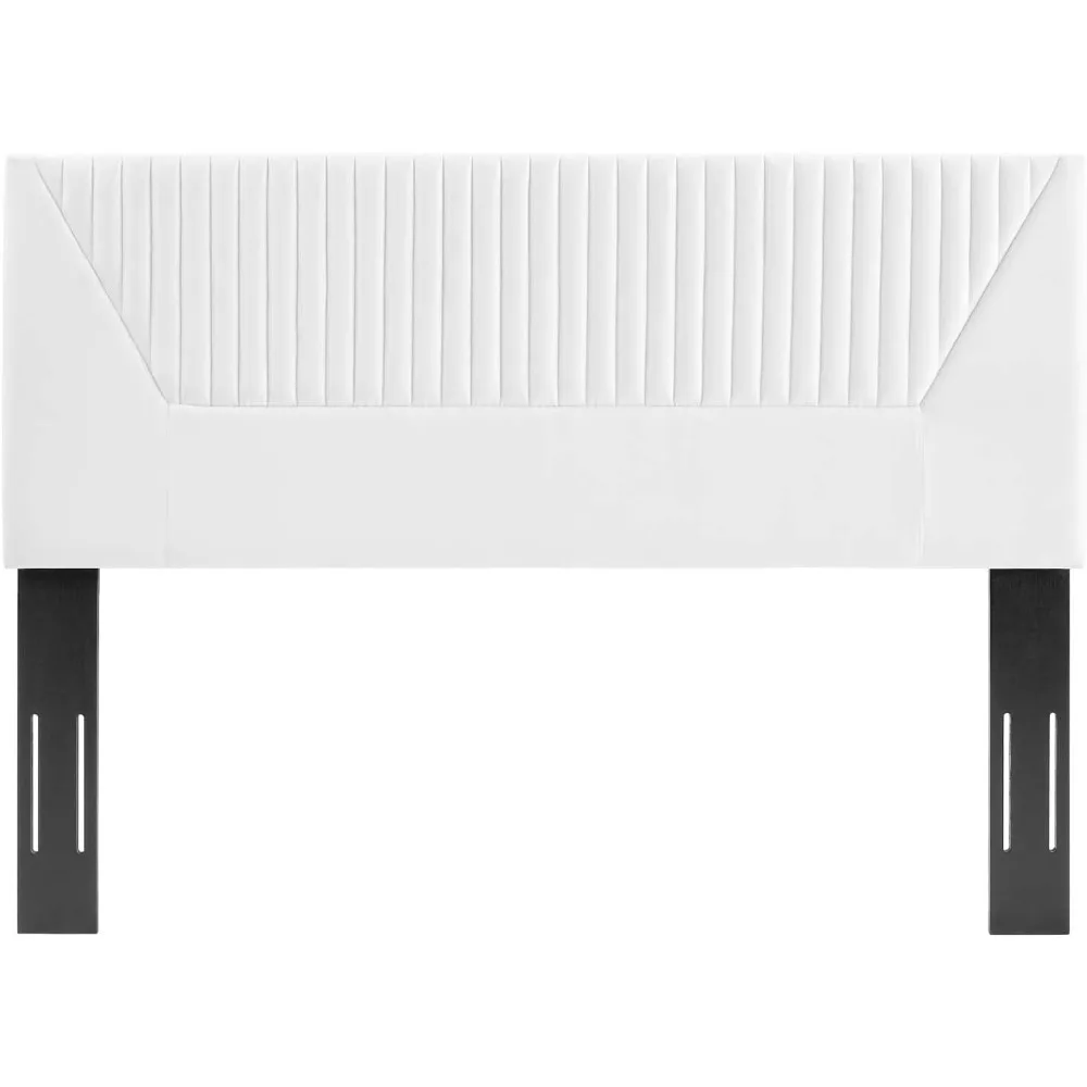 MOD-6669-WHI قناة الصبر معنقدة الأداء المخملي كينج/كاليفورنيا كينج اللوح الأمامي، أبيض #4