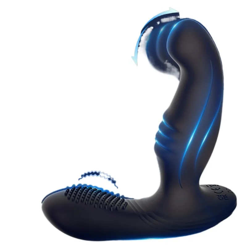 Prostate Massager Anal Vibrator for Men Remote Control Dual Vibrating Butt Plug Perineum Stimulator Sex Toy for Couples