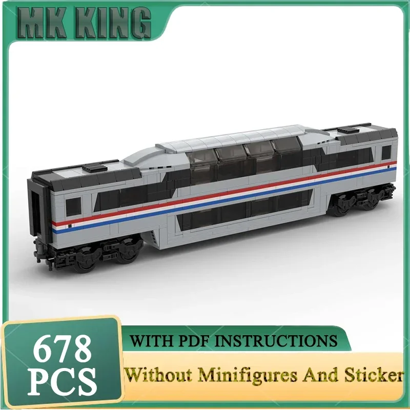 Railway Train Model Moc Building Blocks New Type of Dome Train Model Technology Modular Gift Construstion DIY Assembly Toys