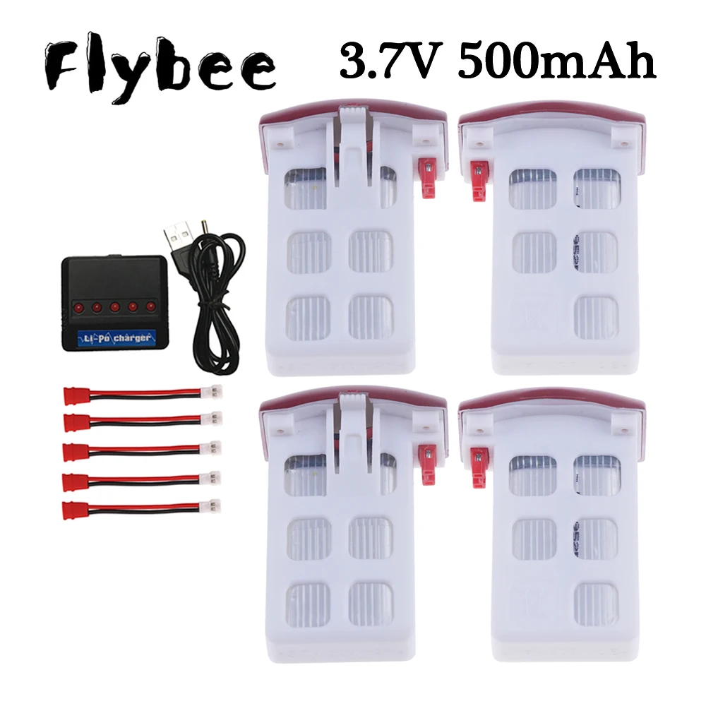 

1 to 5pcs * 3.7V 500mAh Lipo Battery+1 to 5 Balance Charger for Syma X5U X5UC X5UW WiFi FPV RC Drone Quadcopter Helicopter Parts