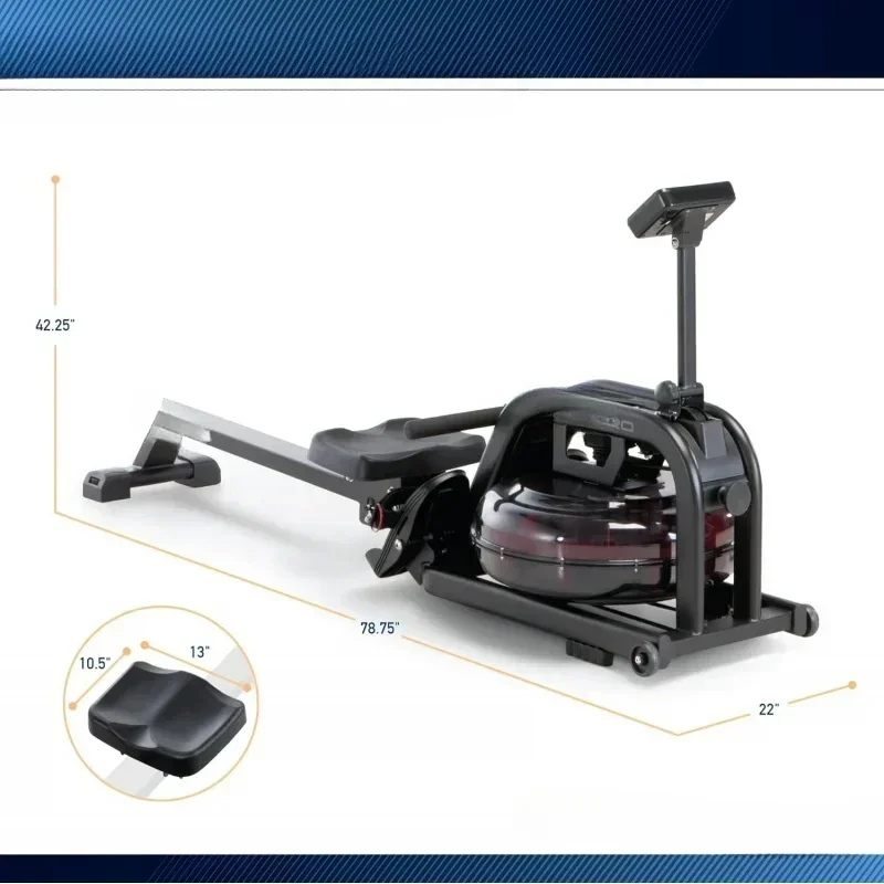 Water-Resistance Rowing Machine for Cardio Training Personal Home Gym System