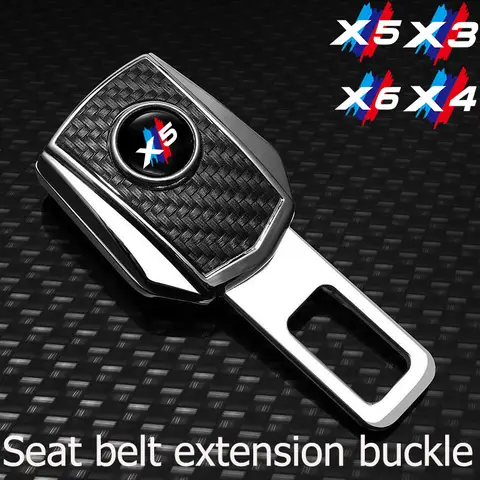 Carbon fibre car seat belt clip extender lock plug for BMW X3 X4 X5 X6 car interior accessories