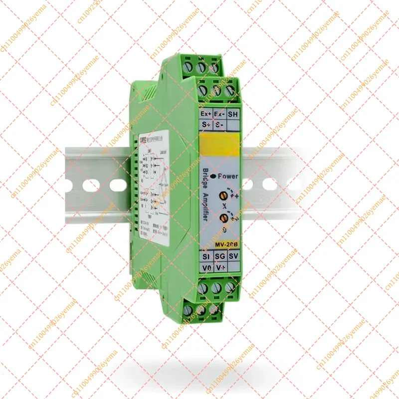Industrial Strain Gauge Signal Conditioner, High-Precision Millivolt to 0-20mA/±10V Converter for Load Cell & Tensile Testing