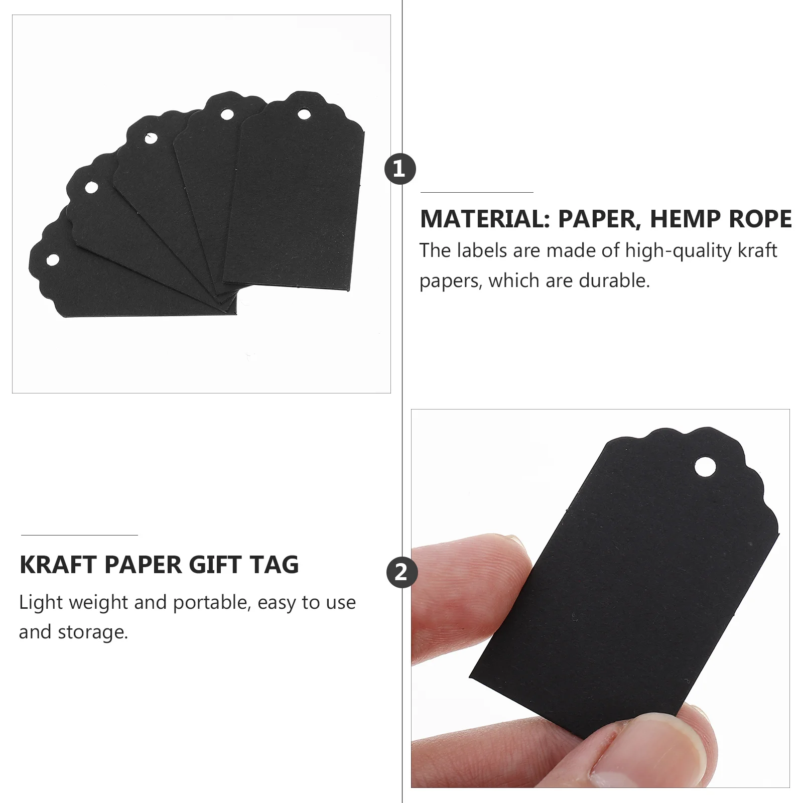 1Set Kraft Paper Gift Tag Writable Decorative DIY Present Hanging Label Beautiful Handicrafts Exhibition Kraft Paper Gift Tag