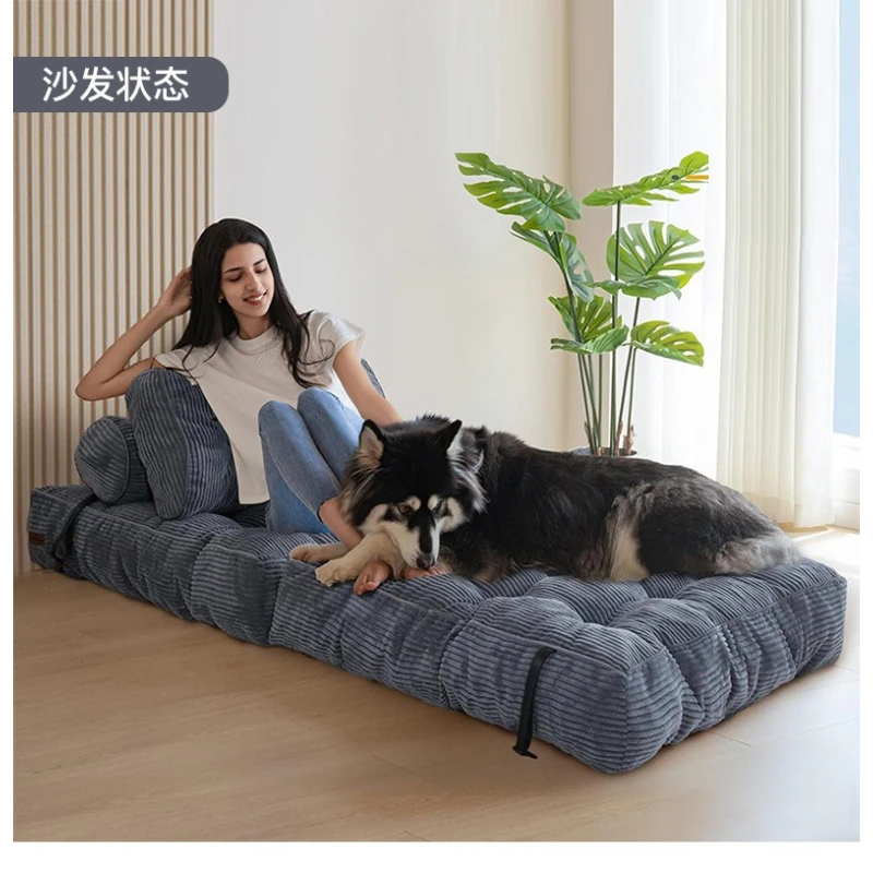 Living Room Sofa Living Room Furniture Compressed Vacuum Bean Bag Lazy Fabric Folding Sponge Module Sofa for Indoor Lounge Decor