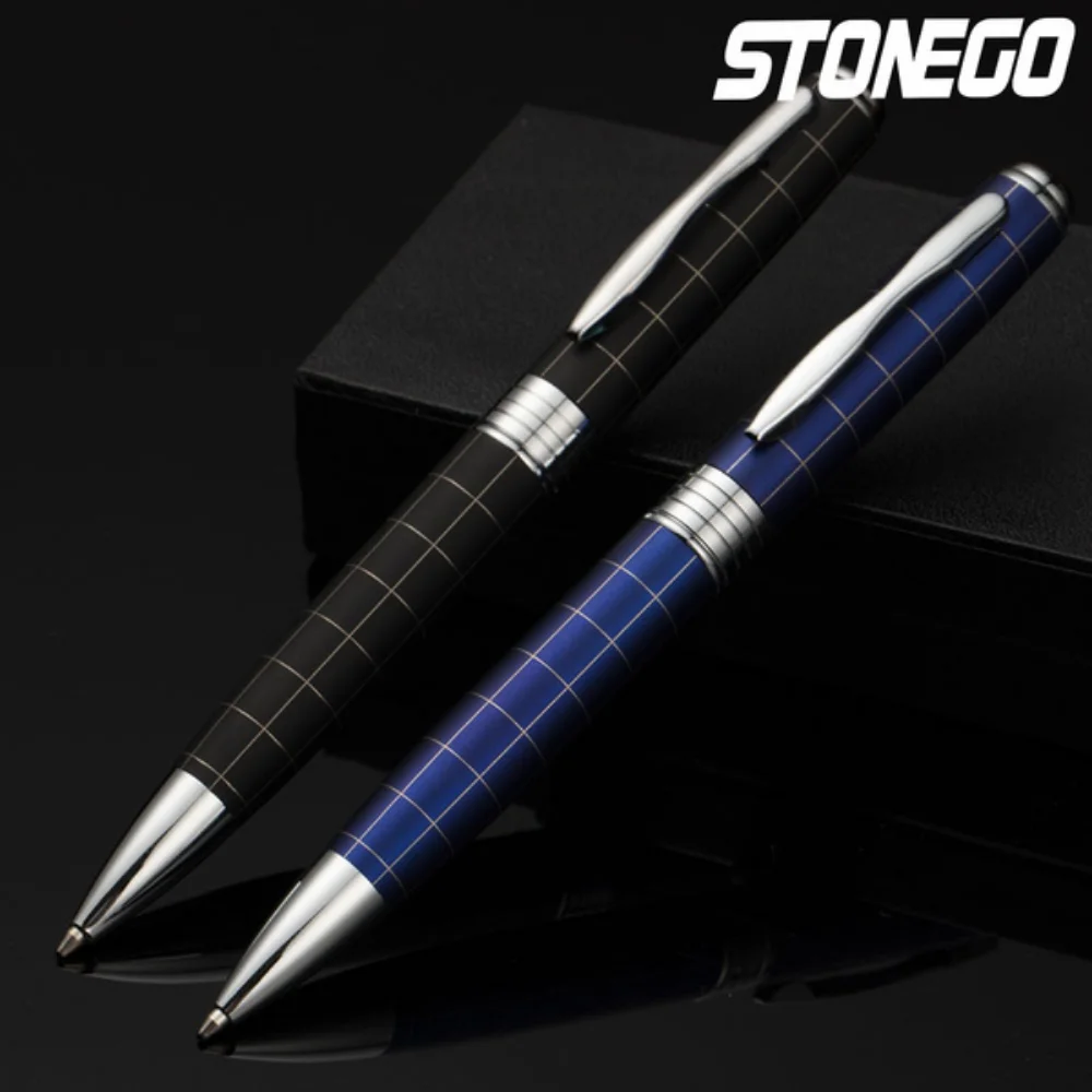 STONEGO Metal Ballpoint Pen, Medium Point 1mm Smooth Writing Premium Plating Lacquer Barrel Twist To Open Retractable Pens