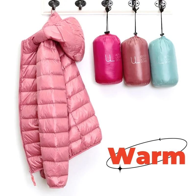 جديد ربيع وخريف 2025 سترات نسائية عصرية بأكمام طويلة قابلة للتعبئة للغاية مع قلنسوة معطف مكتب سيدة للتنقل ملابس خارجية منتفخة