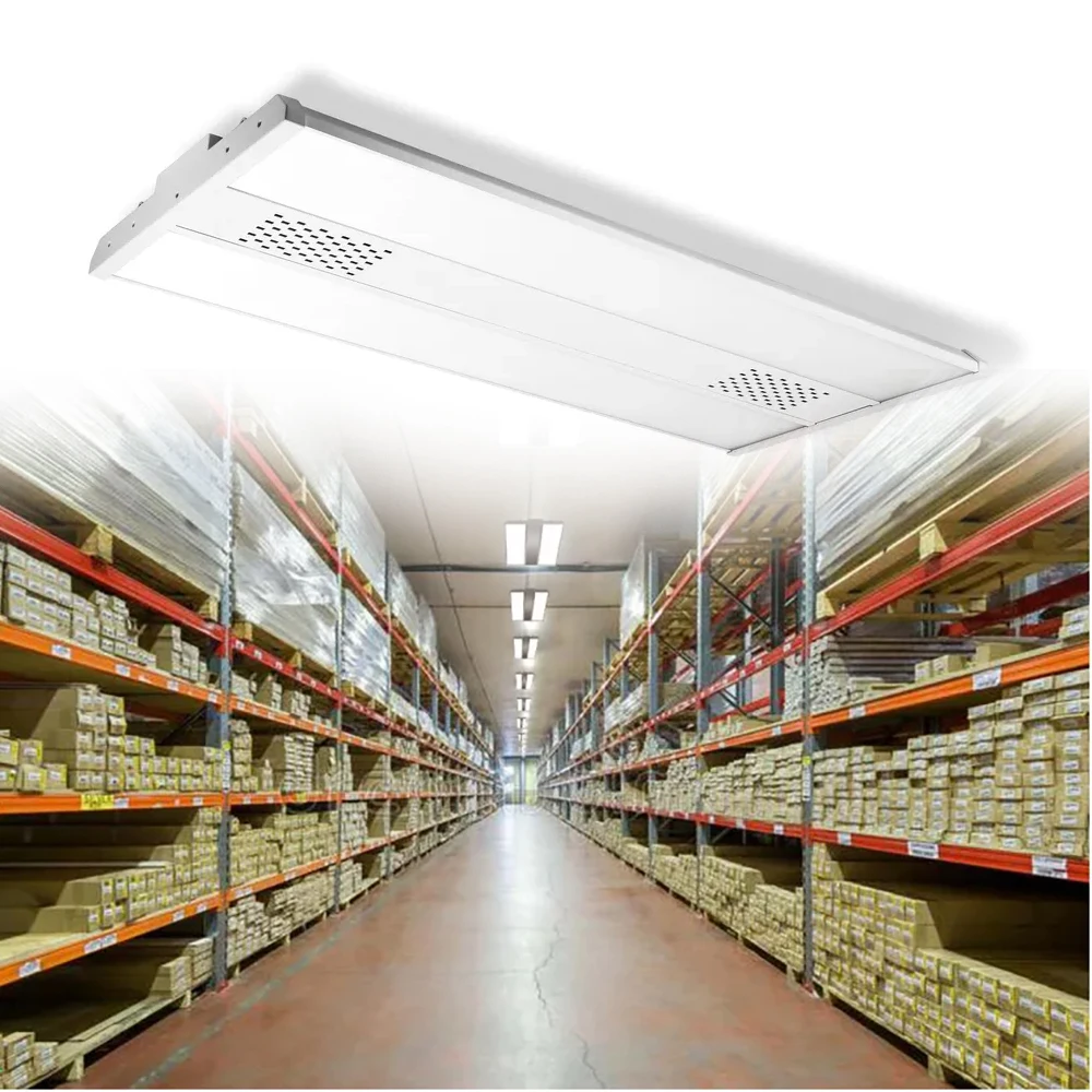 

200W 300W Wide Light Evenly Distribution High Bay Linear LED Panel Fixture UGR19 Flicker Free for Super Market Office Workshop