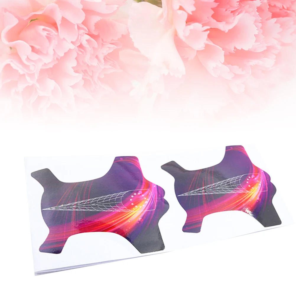 

100pcs Nail Forms Nail Art Guide Stickers Extension Tips Self-Adhesive Marked Length Numbers For Salon Professional Practice