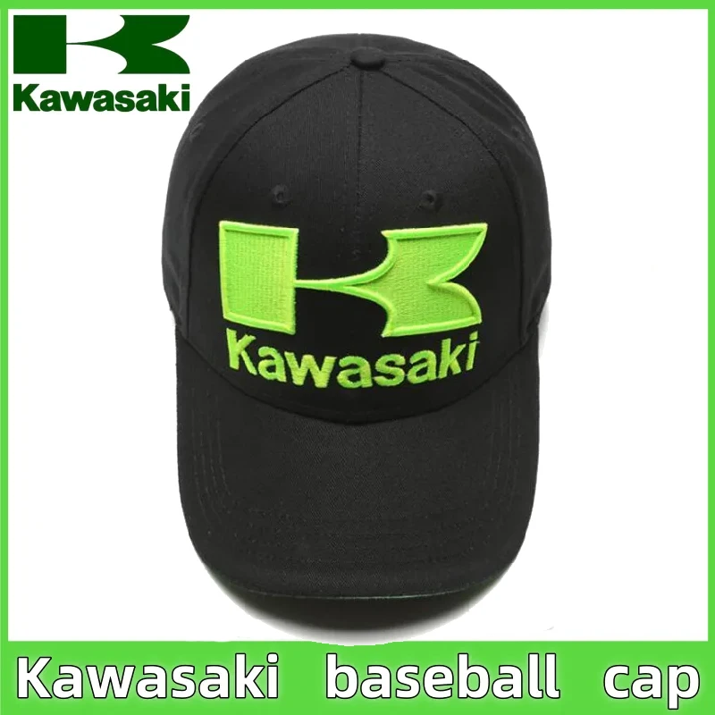 

Kawasaki Racing Baseball Caps Embroidery Sunscreen Hat Snapback Hats Adjustable Outdoor Sports Caps Hip Hop Hats for Men Women