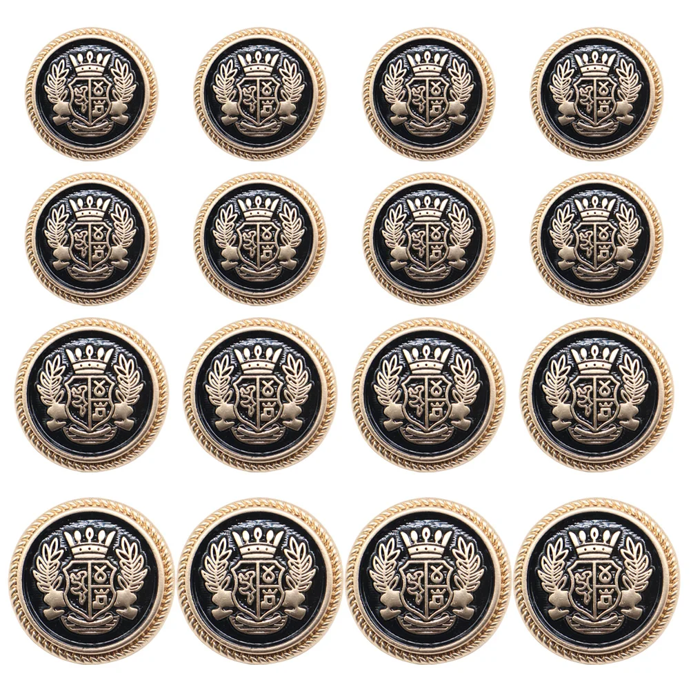 16 Pcs Metal Buttons Sets Sewing Clothes Accessories Clothing Handicraft Alloy Crafts Bright British Styled