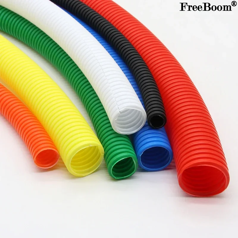 

1/5/10M PP Insulated Corrugated Threading Hose Plastic Corrugated Pipe Wire Hose Protective Sleeve 7.5mm-34.5mm