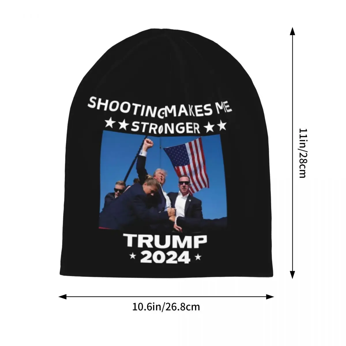 God Bless President Trump - Shooting At Donald Trump Rally Beanie Hats Knitting Hat Kpop Warm Female Male Caps