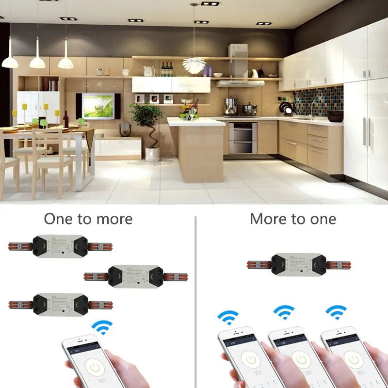 220V Smart Switch Remote Controller Smart Home Control DIY Breaker Works with Alexa Google Home APP